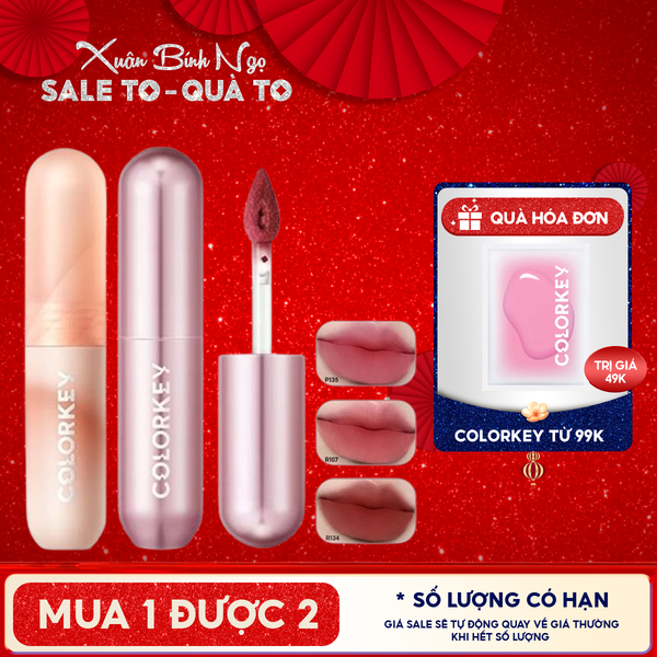  Son Kem Bùn Colorkey Mềm Mịn Như Nhung Mousse Lip Mud Matte 2g 