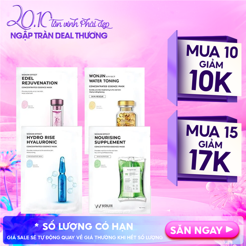 Mặt Nạ Cấp Ẩm, Hỗ Trợ Dưỡng Sáng Wonjin Effect Concentrated Essence Mask