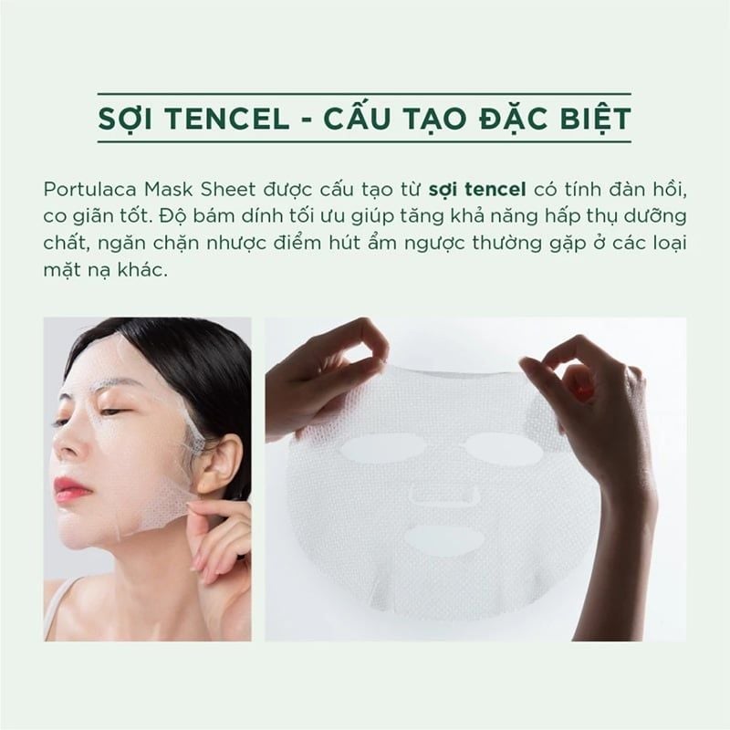 Mặt Nạ Miếng Caryophy Làm Dịu, Hỗ Trợ Phục Hồi Dành Cho Da Dầu Mụn Portulaca Mask Sheet