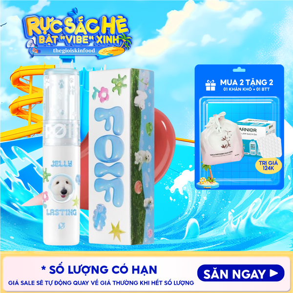  [Teddy Collection] Son Tint Bóng FOIF Thuần Chay, Ẩm Mịn, Căng Bóng Jelly Lasting Tint 3g 