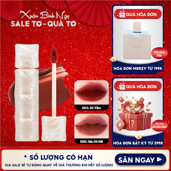  [NEW] Son Phao Kem Lì Mềm Mịn Như Bơ, Lâu Trôi Merzy Puffer Mellow Tint 3.7g 