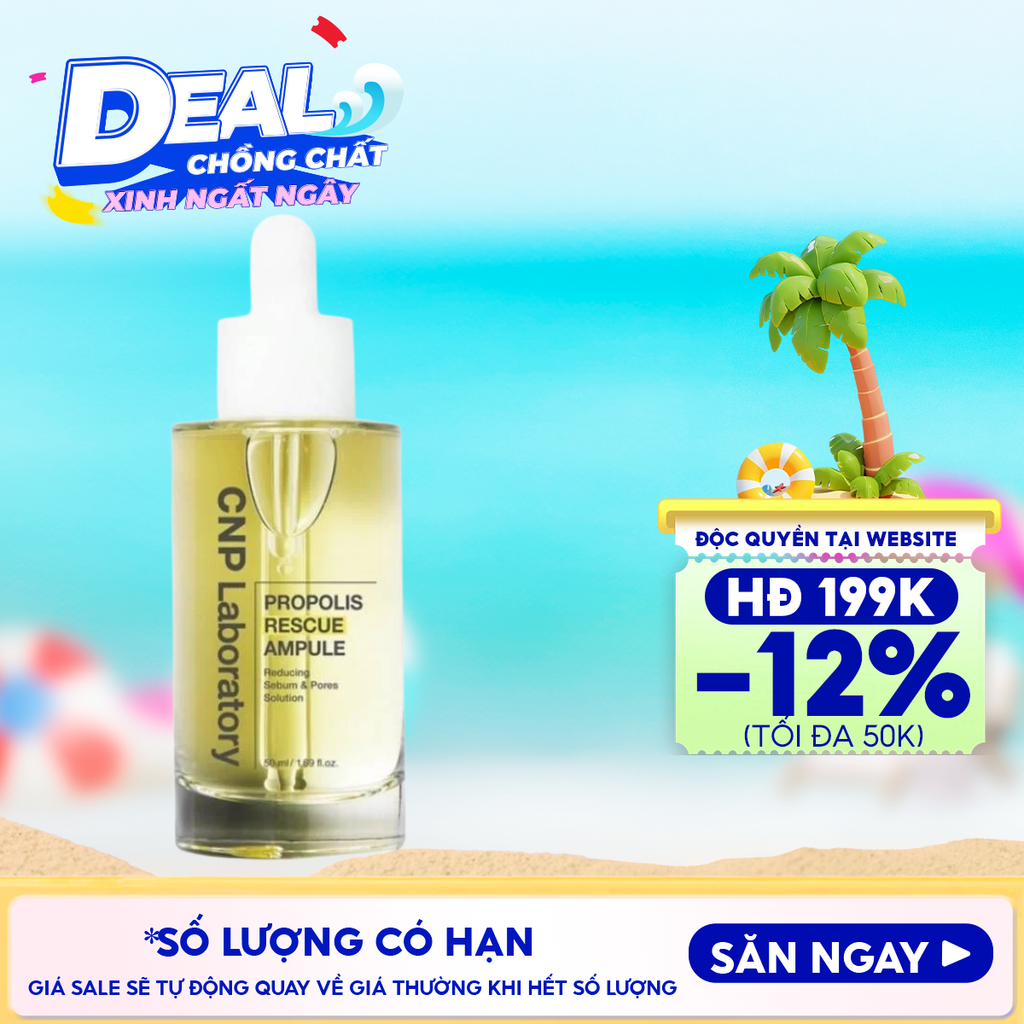 Tinh Chất Keo Ong Cấp Ẩm Làm Dịu Da CNP Propolis Rescue Ampule 50ml