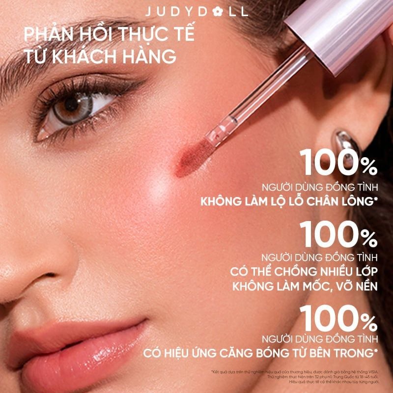 Má Hồng Kem Judydoll Có Nhũ Căng Bóng Glow Blush Swirl 5g