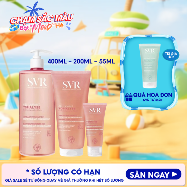  Sữa Rửa Mặt SVR Dạng Gel Không Chứa Xà Phòng Dành Cho Da Khô Topialyse Gel Lavant 