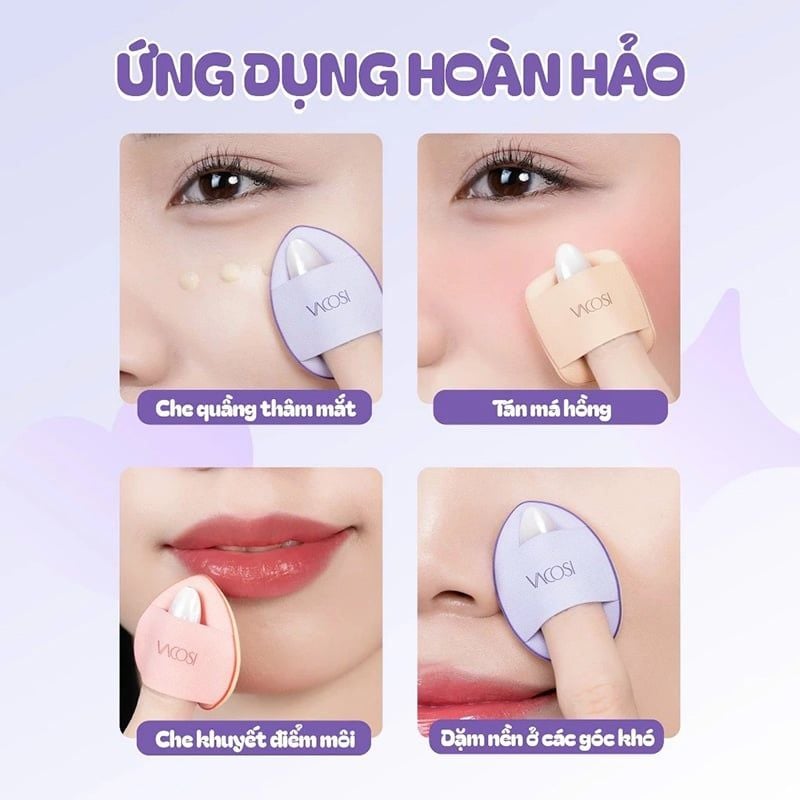Bông Mút Cushion Xỏ Ngón Mini Vacosi Top Finger Cushion
