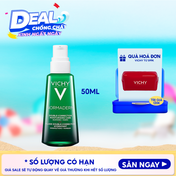  Kem Dưỡng Cải Thiện Mụn Vichy Normaderm Phytosolution Double-Correction Daily Care 50ml 