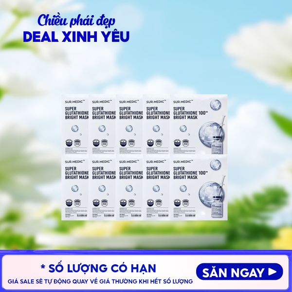  Combo 10 Miếng Mặt Nạ Cung Cấp Multi Vitamin, Hỗ Trợ Dưỡng Sáng Da Sur.Medic+ 