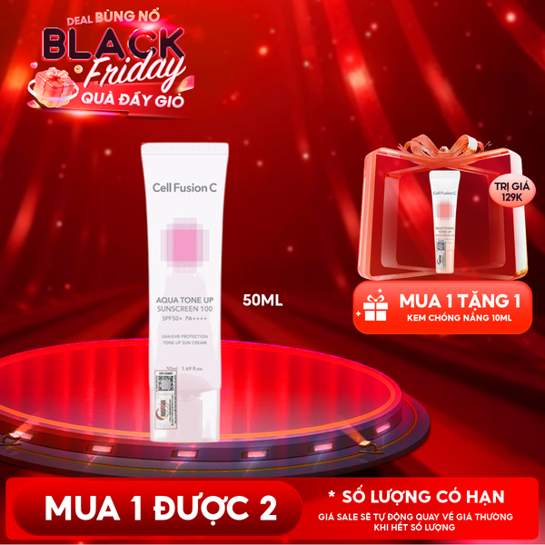  Kem Chống Nắng Cell Fusion C Nâng Tông, Cấp Ẩm Căng Bóng Aqua Tone Up Sunscreen 100 Spf 50+ Pa++++ 