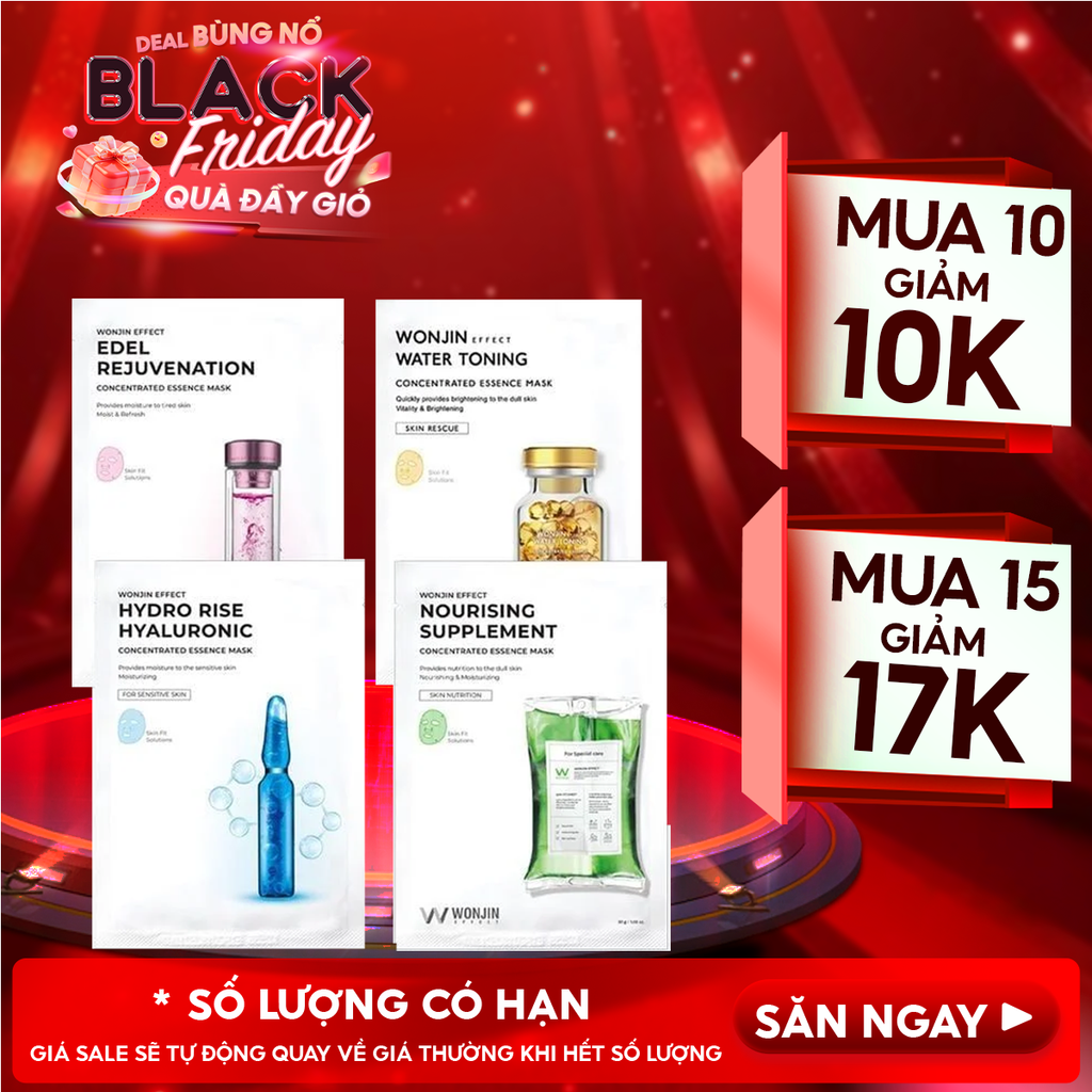 Mặt Nạ Cấp Ẩm, Hỗ Trợ Dưỡng Sáng Wonjin Effect Concentrated Essence Mask