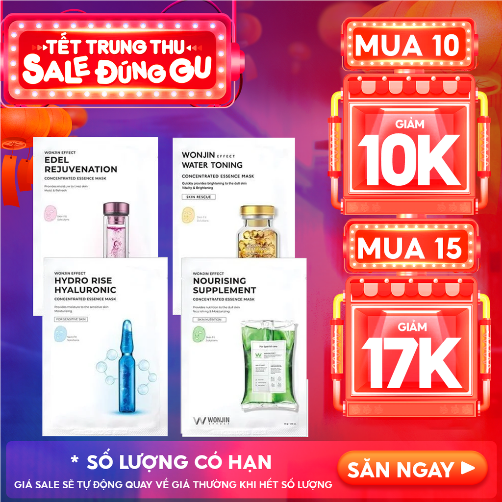 Mặt Nạ Cấp Ẩm, Hỗ Trợ Dưỡng Sáng Wonjin Effect Concentrated Essence Mask