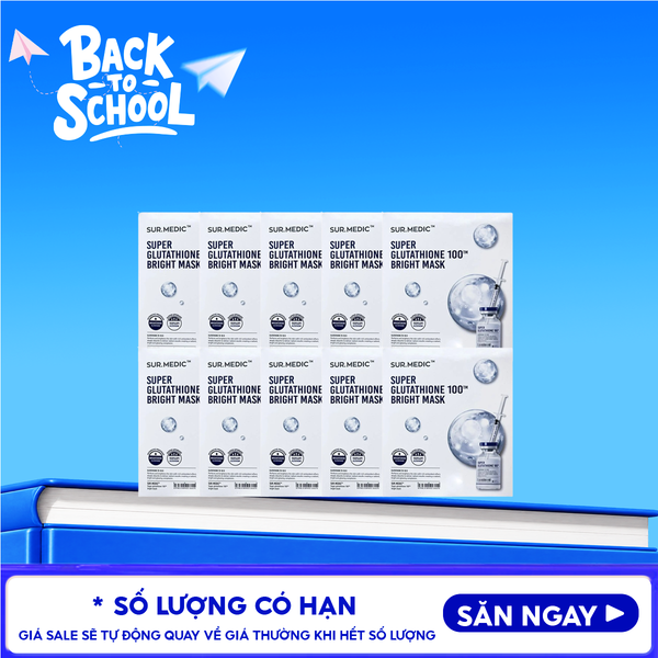  Combo 10 Miếng Mặt Nạ Cung Cấp Multi Vitamin, Hỗ Trợ Dưỡng Sáng Da Sur.Medic+ 