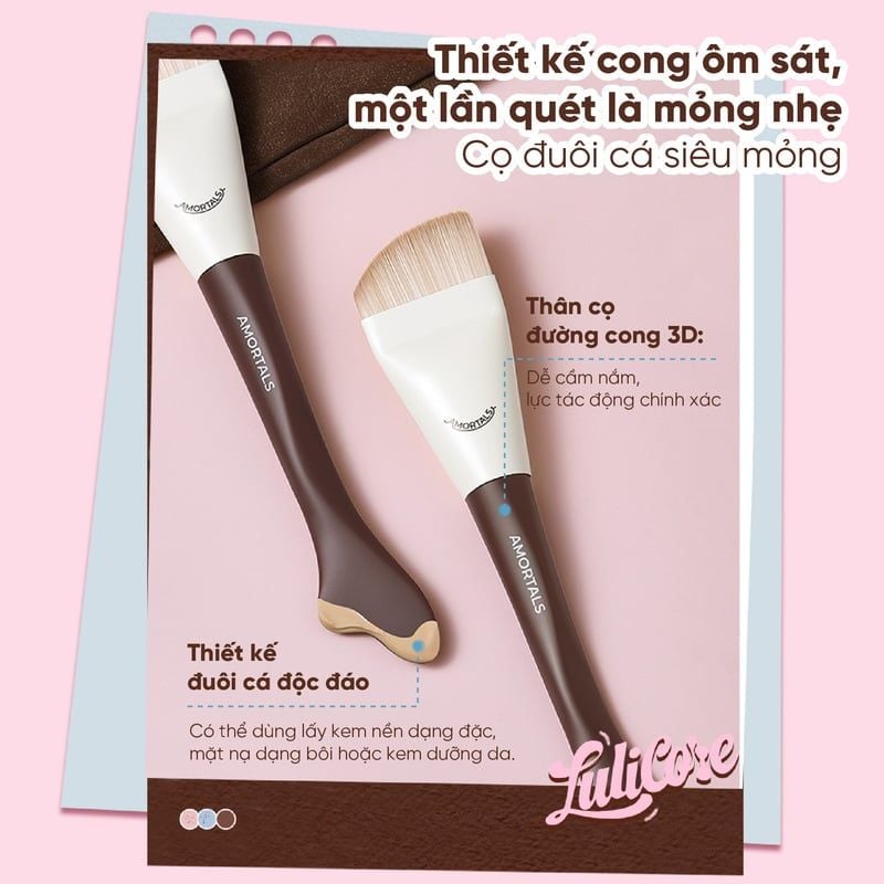 Bộ Cọ & Bông Mút Trang Điểm Amortals Ok Foundation Tool Set (6 Pcs/Set)