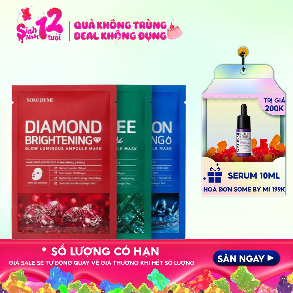 Mặt Nạ Giấy Some By Mi Làm Dịu, Hỗ Trợ Cải Thiện Mụn, Dưỡng Sáng Da Cao Cấp Hàn Quốc Mask Sheet