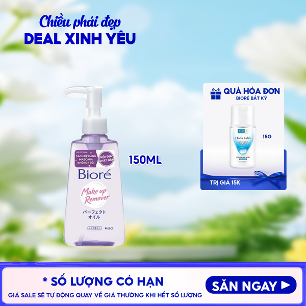  Dầu Tẩy Trang Bioré Giúp Làm Sạch Sâu Make Up Remover Perfect Oil 150ml 