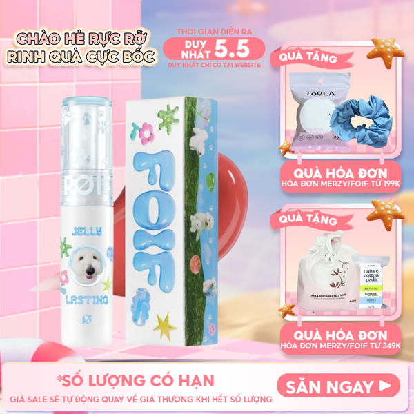 [Teddy Collection] Son Tint Bóng FOIF Thuần Chay, Ẩm Mịn, Căng Bóng Jelly Lasting Tint 3g 