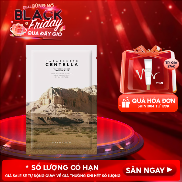  Mặt Nạ Skin1004 Làm Dịu, Dưỡng Ẩm Chiết Xuất Rau Má Madagascar Centella Watergel Sheet Ampoule Mask 25ml 