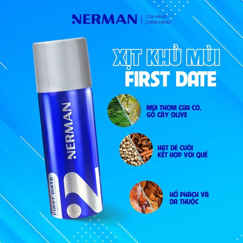 Xịt Khử Mùi Hương Nước Hoa Nerman Fragrance Deodorant 100ml