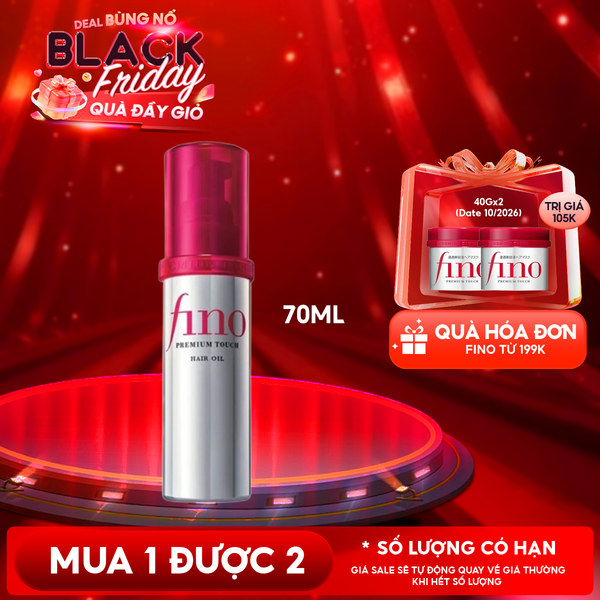  Dầu Dưỡng Tóc Fino Cải Thiện Tóc Hư Tổn Premium Touch Hair Oil B 70ml 