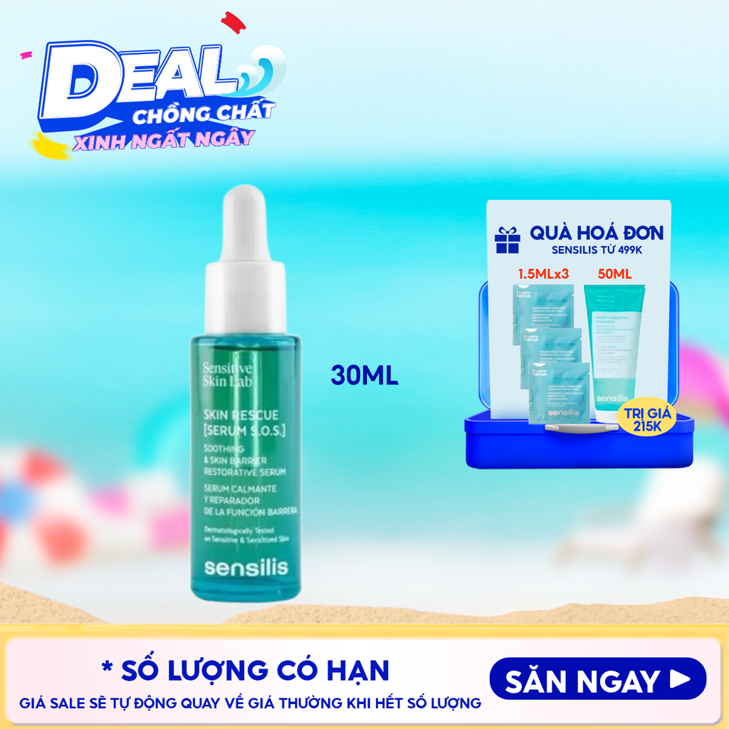 Serum Sensilis Làm Dịu Da, Hỗ Trợ Phục Hồi Da Skin Rescue [Serum S.O.S.] 30ml