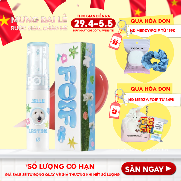  [Teddy Collection] Son Tint Bóng FOIF Thuần Chay, Ẩm Mịn, Căng Bóng Jelly Lasting Tint 3g 