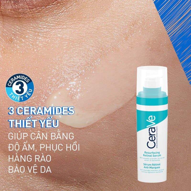 Serum Cerave Giúp Hỗ Trợ Mờ Thâm Mụn Resurfacing Retinol Serum 30ml