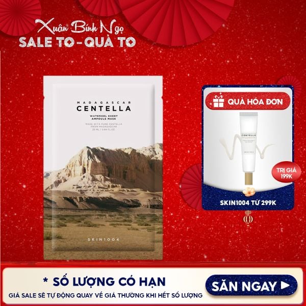  Mặt Nạ Skin1004 Làm Dịu, Dưỡng Ẩm Chiết Xuất Rau Má Madagascar Centella Watergel Sheet Ampoule Mask 25ml 