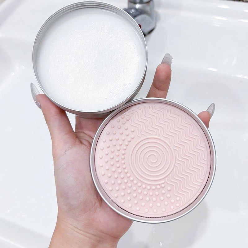 Hộp Rửa Cọ Trang Điểm TOOLA Kèm Xà Phòng, Dụng Cụ Rửa Cọ Brush Cleansing Soap - BT-TLA065