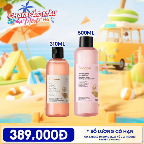 Nước Cân Bằng Cocoon Sen Hậu Giang Làm Dịu Da Nhạy Cảm Hau Giang Lotus Soothing Toner 