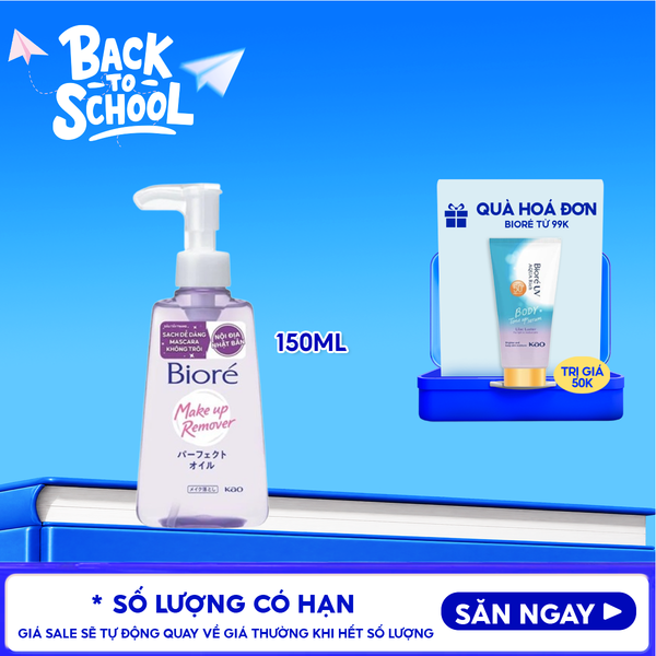  Dầu Tẩy Trang Bioré Giúp Làm Sạch Sâu Make Up Remover Perfect Oil 150ml 
