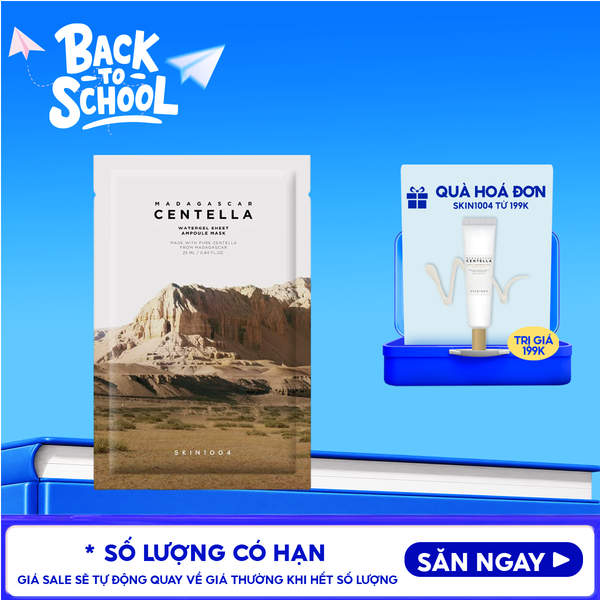  Mặt Nạ Skin1004 Làm Dịu, Dưỡng Ẩm Chiết Xuất Rau Má Madagascar Centella Watergel Sheet Ampoule Mask 25ml 