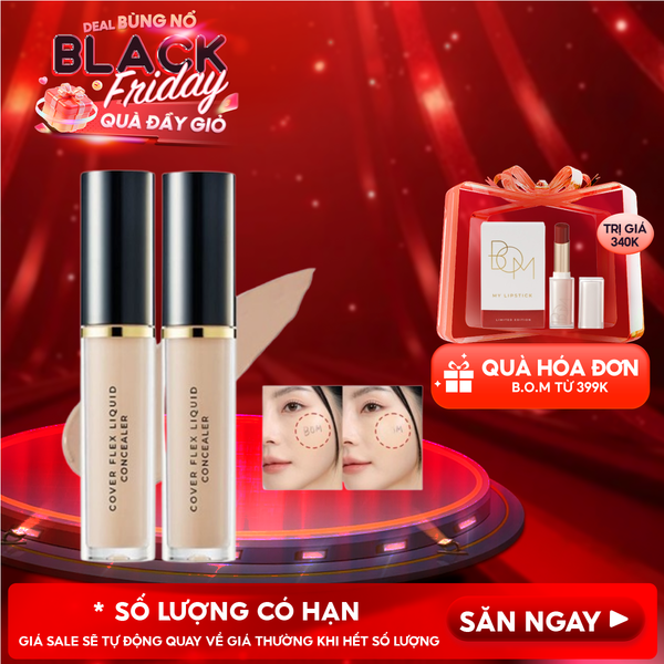  Kem Che Khuyết Điểm B.O.M Cover Flex Liquid Concealer 5.5g 