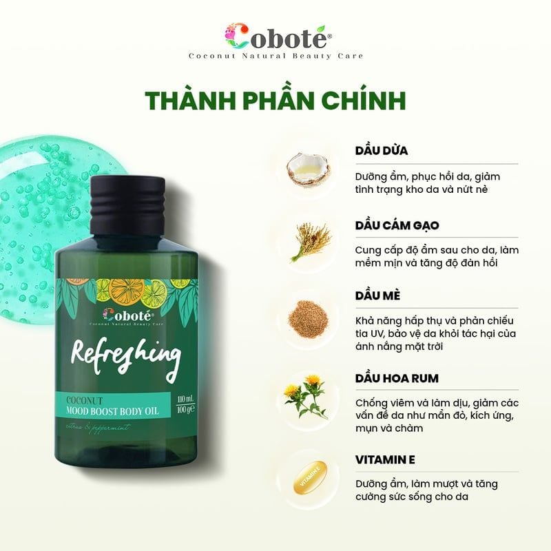 Dầu Dưỡng Thể Thư Giãn COBOTÉ Mood Boost Body Oil 50ml