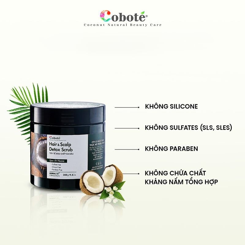 Tẩy Tế Bào Chết Da Đầu COBOTÉ Hair & Scalp Detox Scrub