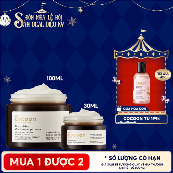  Kem Dưỡng Ẩm Cocoon Hỗ Trợ Ngừa Mụn Dạng Thạch Từ Bí Đao Winter Melon Gel Cream 
