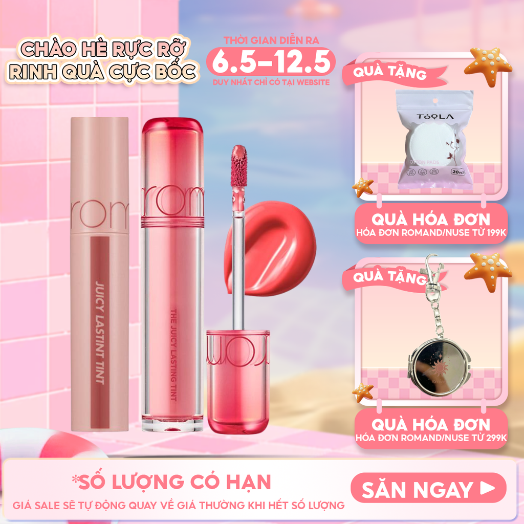 [NEW][Màu 1-39] Son Tint Lì Romand Căng Bóng The Juicy Lasting Tint