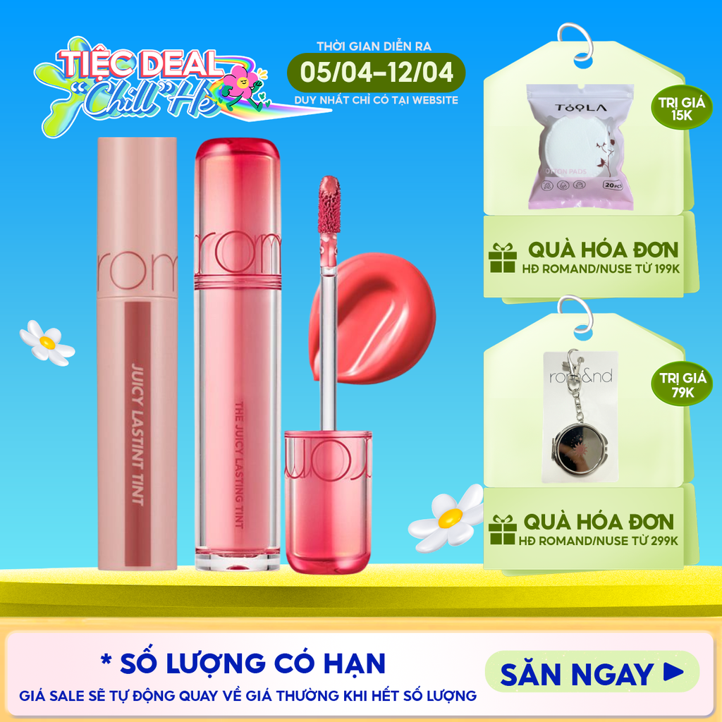 [NEW][Màu 1-39] Son Tint Lì Romand Căng Bóng The Juicy Lasting Tint
