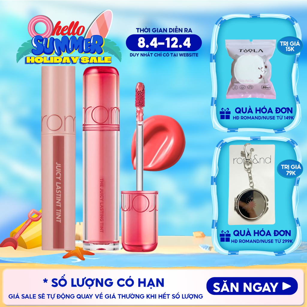 [NEW][Màu 1-39] Son Tint Lì Romand Căng Bóng The Juicy Lasting Tint