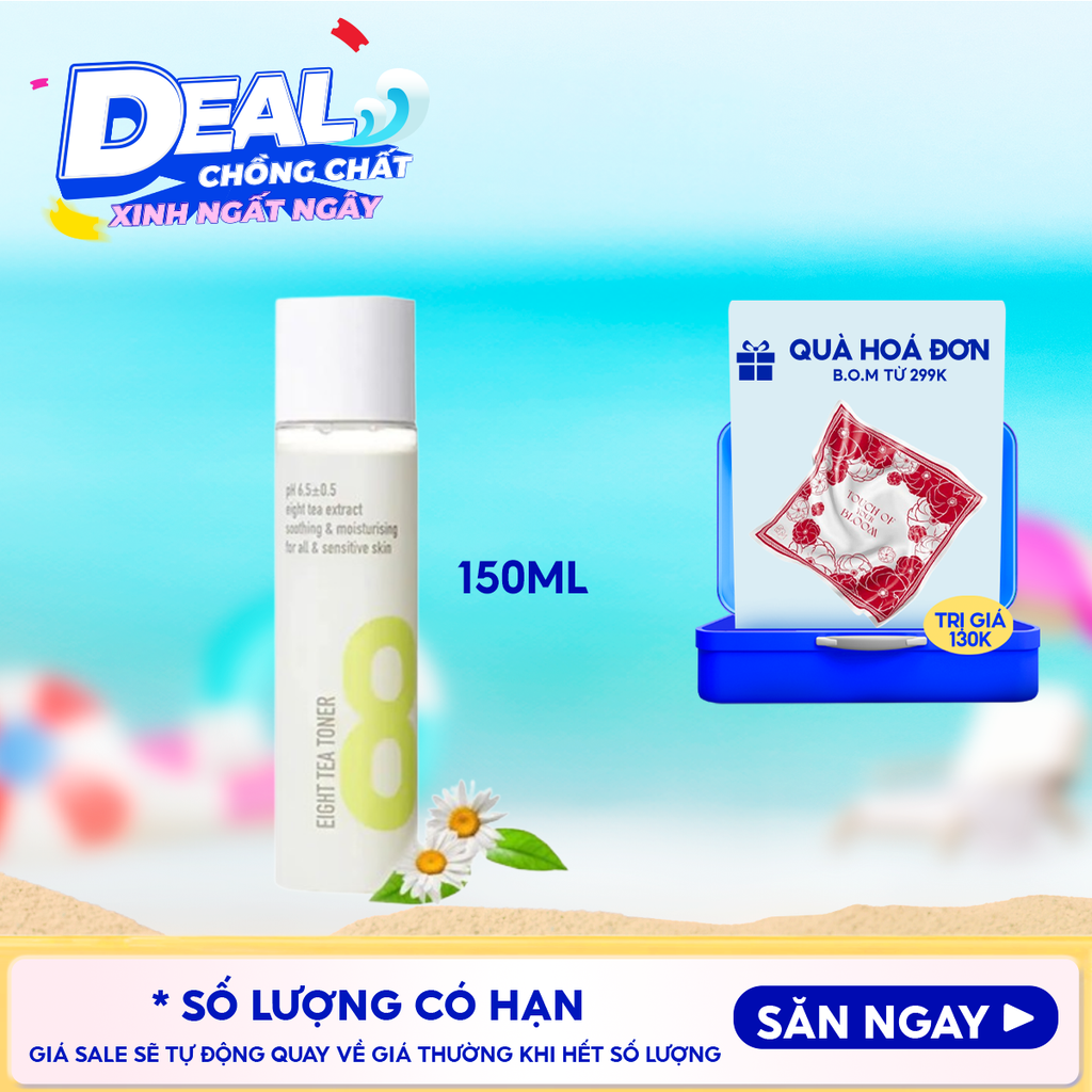Nước Hoa Hồng B.O.M Chiết Xuất 8 Loại Trà Eight Tea Cleansing Toner 150ml