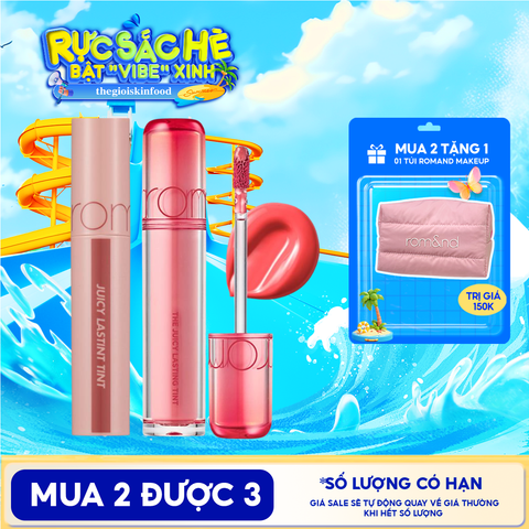 [NEW][Màu 1-39] Son Tint Lì Romand Căng Bóng The Juicy Lasting Tint