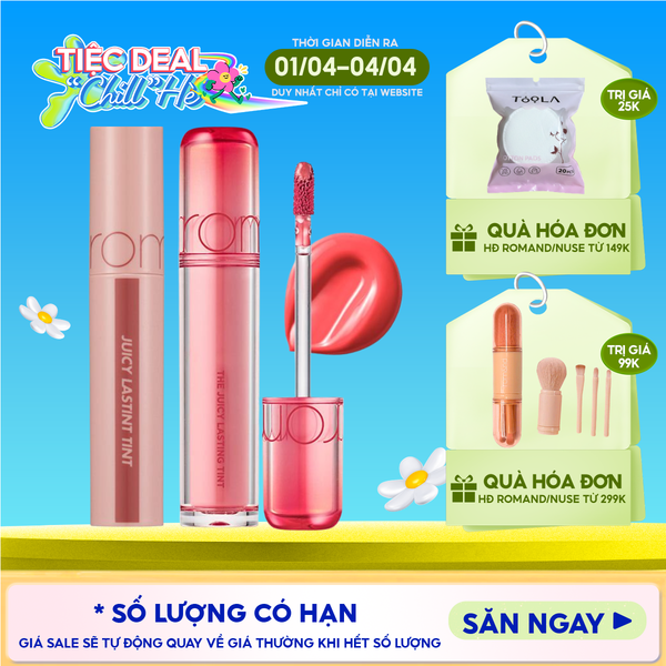  [NEW][Màu 1-39] Son Tint Lì Romand Căng Bóng The Juicy Lasting Tint 