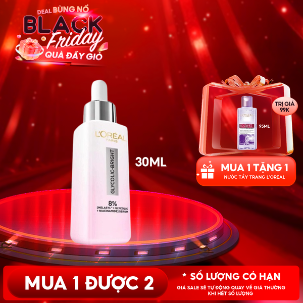  Serum L'oreal Tinh Chất Mờ Thâm Nám Glycolic-Bright Instant Glowing Serum 
