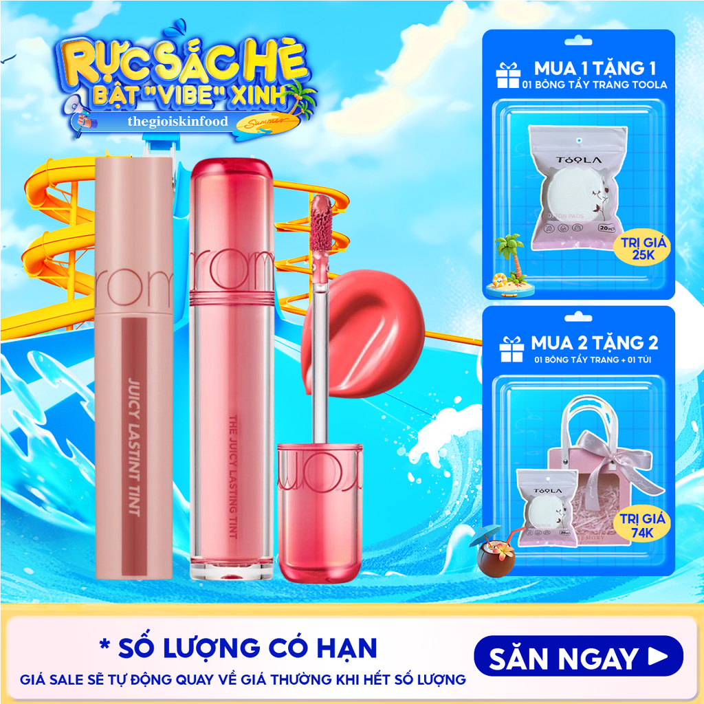 [NEW][Màu 1-39] Son Tint Lì Romand Căng Bóng The Juicy Lasting Tint