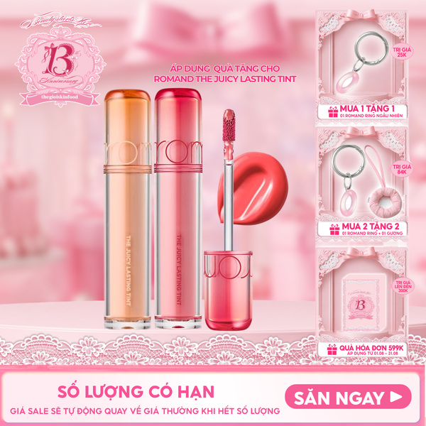  [Màu 1-39] Son Tint Lì Romand Căng Bóng The Juicy Lasting Tint 