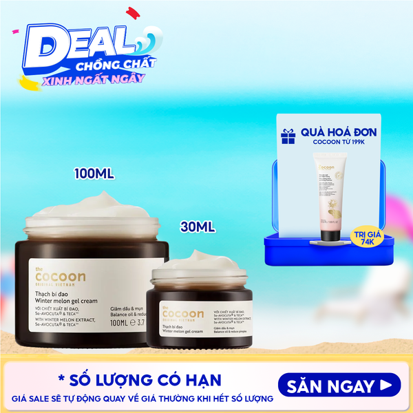  Kem Dưỡng Ẩm Cocoon Hỗ Trợ Ngừa Mụn Dạng Thạch Từ Bí Đao Winter Melon Gel Cream 