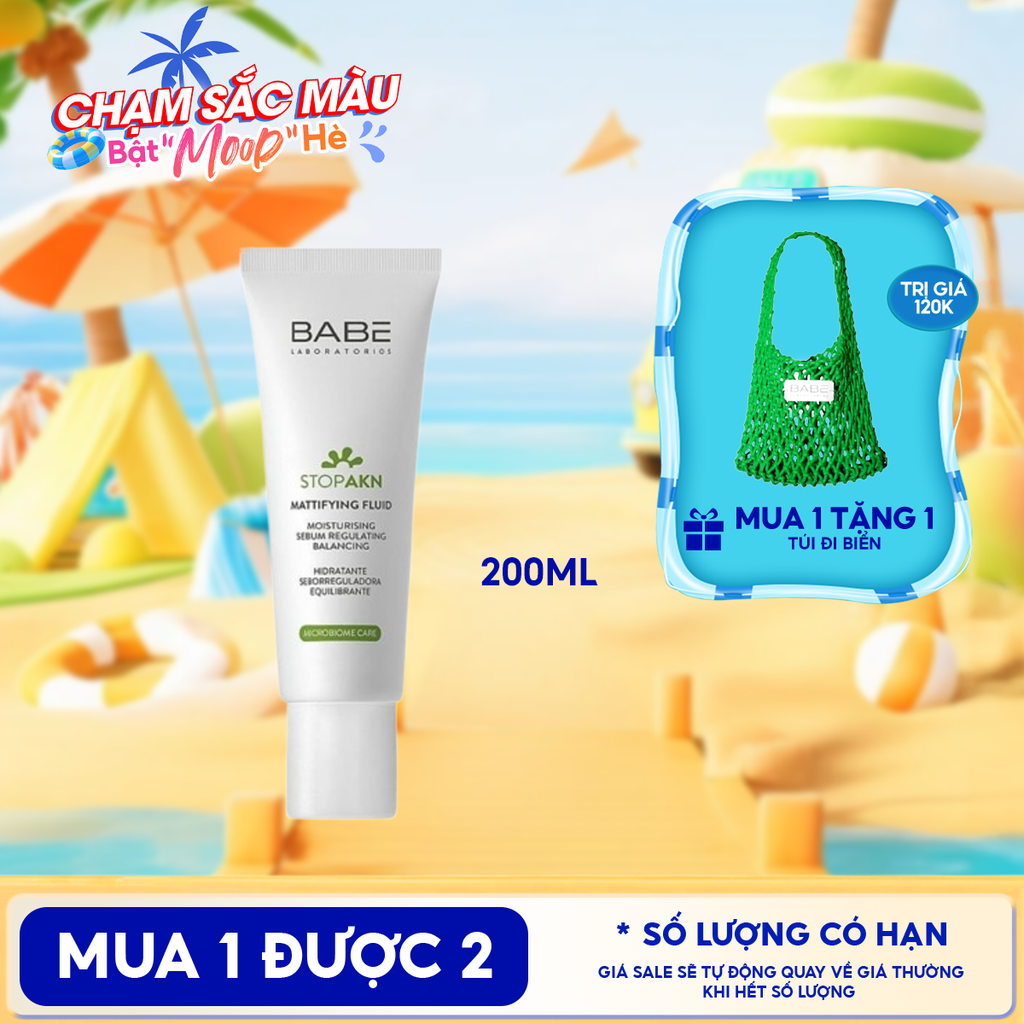 Kem Dưỡng LABORATORIOS BABÉ Kiềm Dầu, Hỗ Trợ Giảm Mụn Stop Akn Mattifying Fluid 50ml