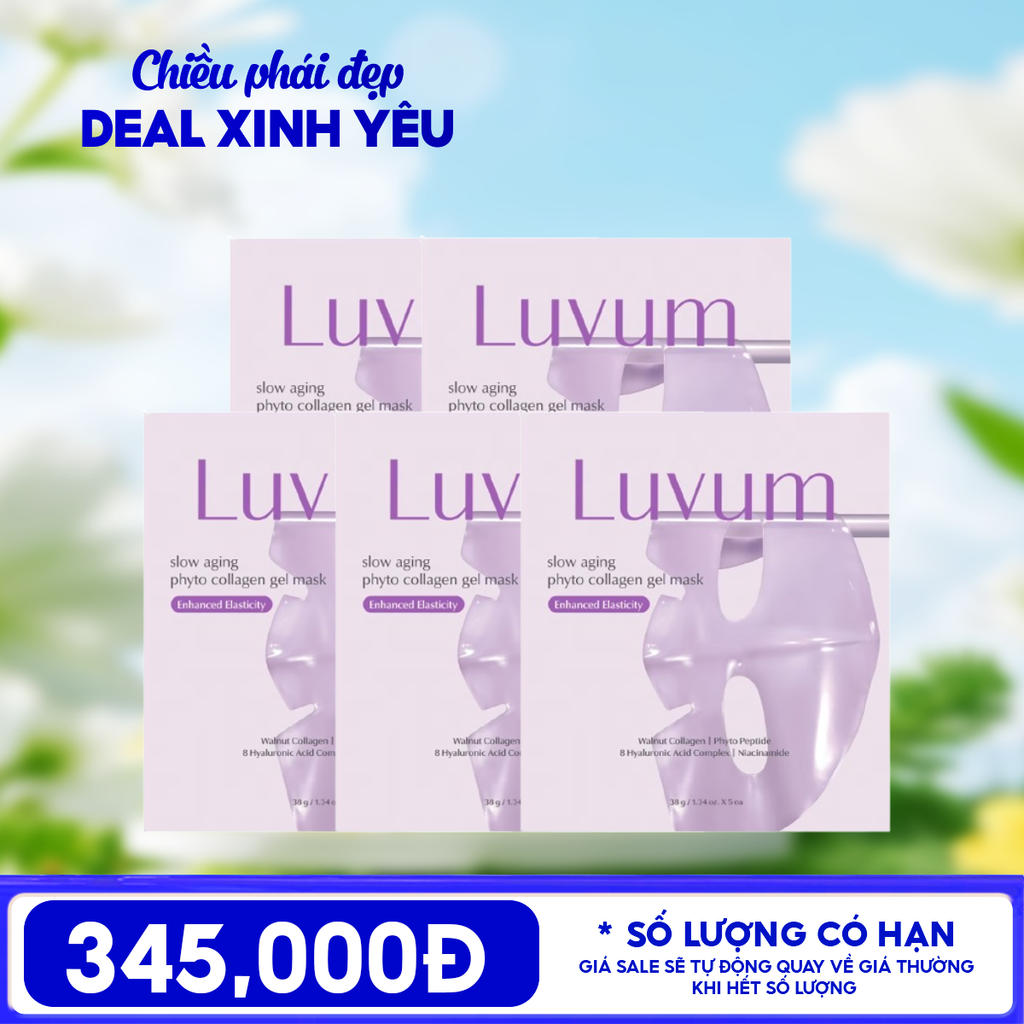 Combo 5 Mặt Nạ Miếng Luvum Dạng Thạch, Dạng Bùn Mask