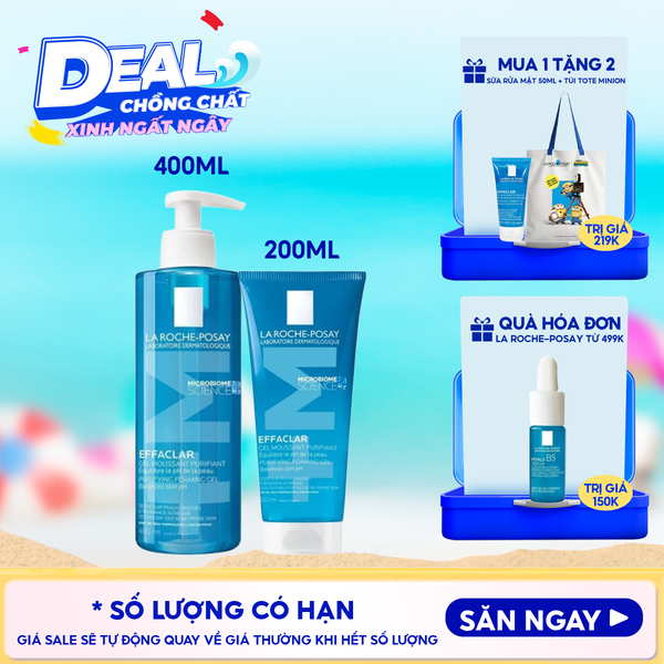  Sữa Rửa Mặt La Roche-Posay Dạng Gel Cho Da Dầu Mụn Effaclar Purifying Foaming Gel For Oily Sensitive Skin 