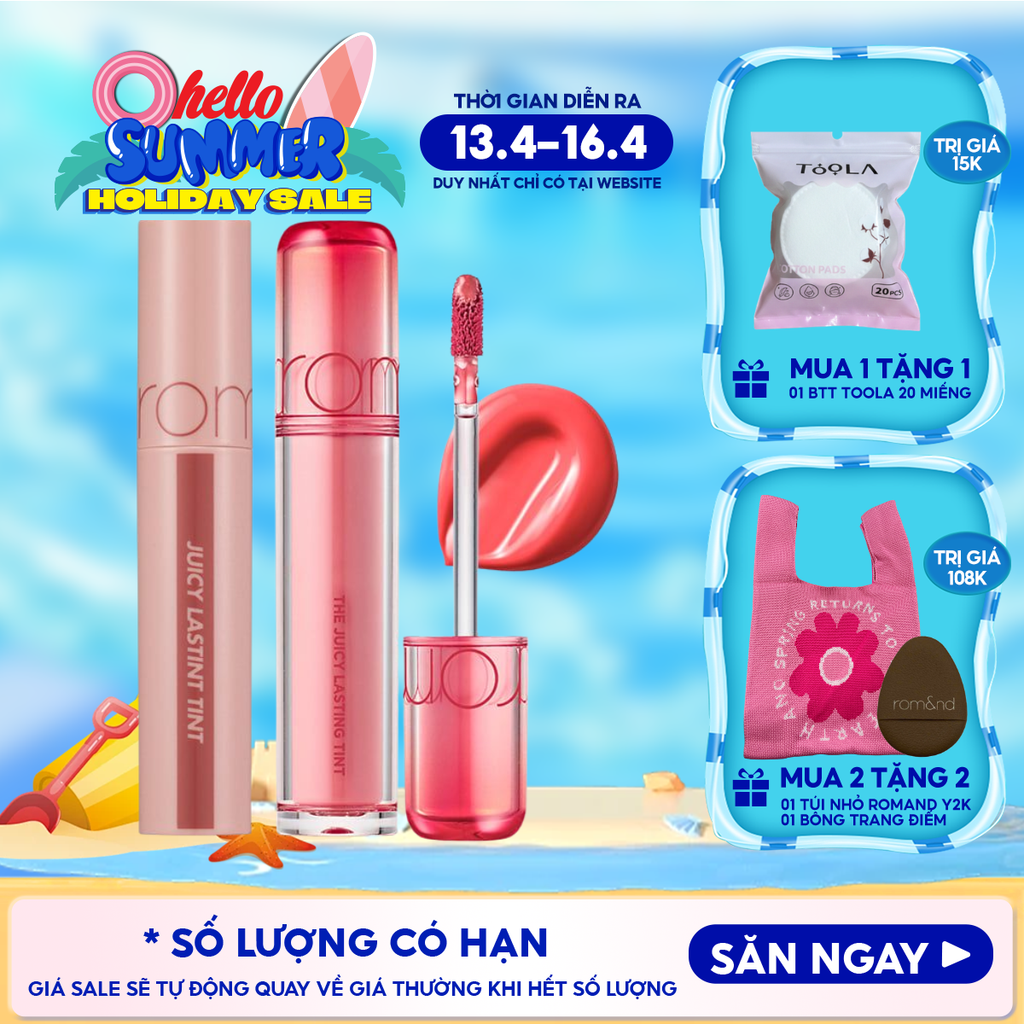 [NEW][Màu 1-39] Son Tint Lì Romand Căng Bóng The Juicy Lasting Tint