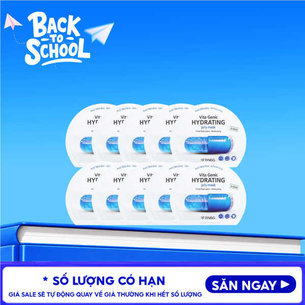  Combo 10 Miếng Mặt Nạ Miếng BNBG Dưỡng Ẩm, Hỗ Trợ Dưỡng Trắng, Cải Thiện Làn Da Hàn Quốc (Vitamin A, B, B3, E) 