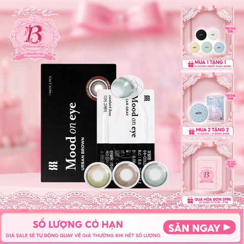 Kính Áp Tròng Merzy Lens Mắt Màu Tự Nhiên, Cao Cấp Hàn Quốc Mood On Eye Contact Lens